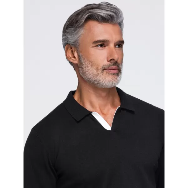  Pánská triko s límečkem OMBRE OM-POLS-0138 BLACK 