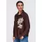 Dámská košile OMBRE OW-SH-E0073 BROWN