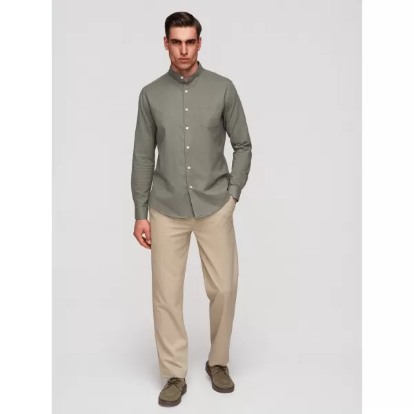  Pánská košile OMBRE K704 KHAKI 