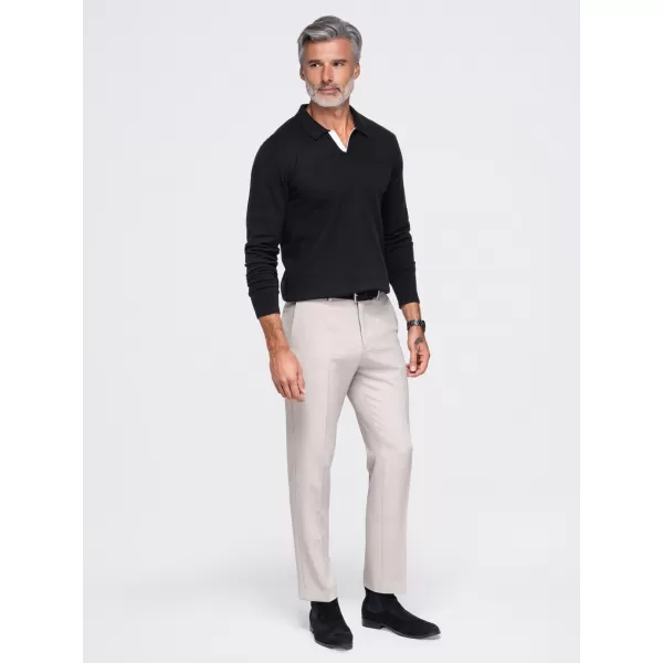  Pánská triko s límečkem OMBRE OM-POLS-0138 BLACK 