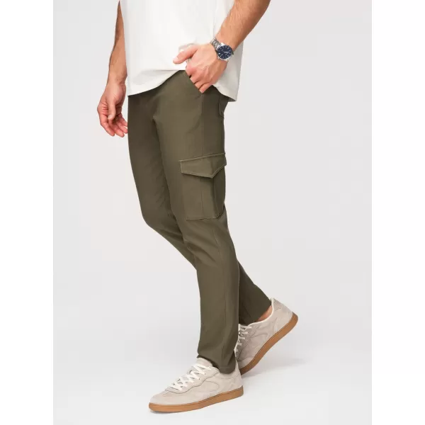  Pánské kalhoty OMBRE P1515 DARK OLIVE GREEN 