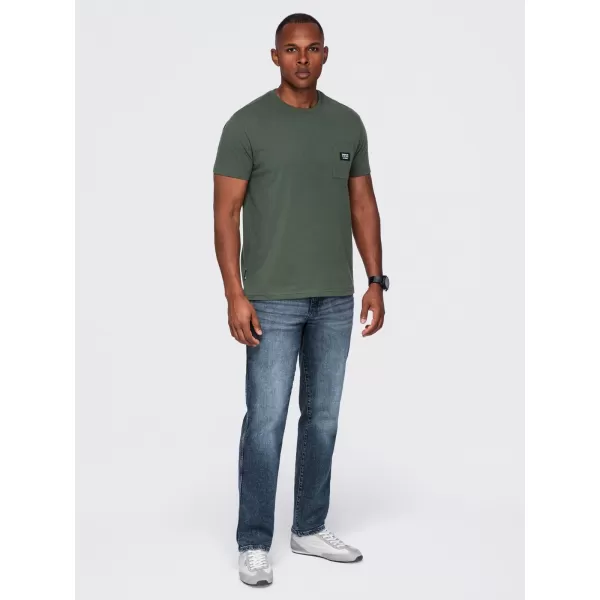  Pánské tričko OMBRE OM-TSCT-0305 DARK OLIVE 