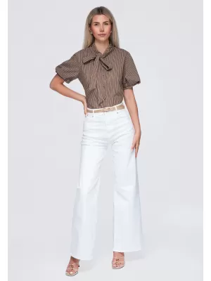 Dámská košile OMBRE OW-SH-E0067 BROWN