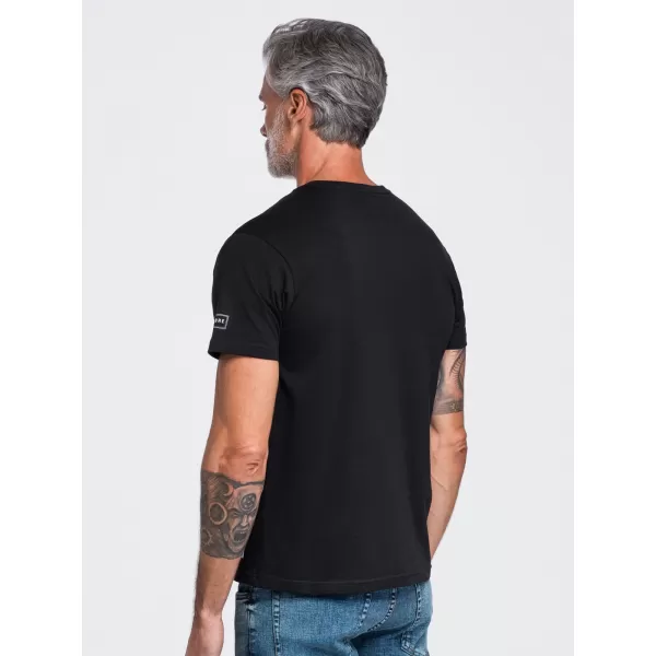  Pánské tričko OMBRE OM-TSPT-0297 BLACK 