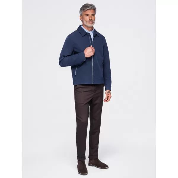  Pánská přechodná bunda OMBRE OM-JANP-0224 NAVY BLUE 