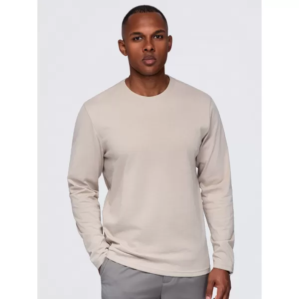  Pánské tričko OMBRE OM-LSBL-0142 BEIGE 