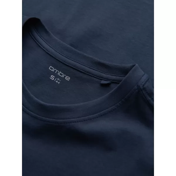  Pánské tričko OMBRE OM-TSCT-0305 NAVY BLUE 