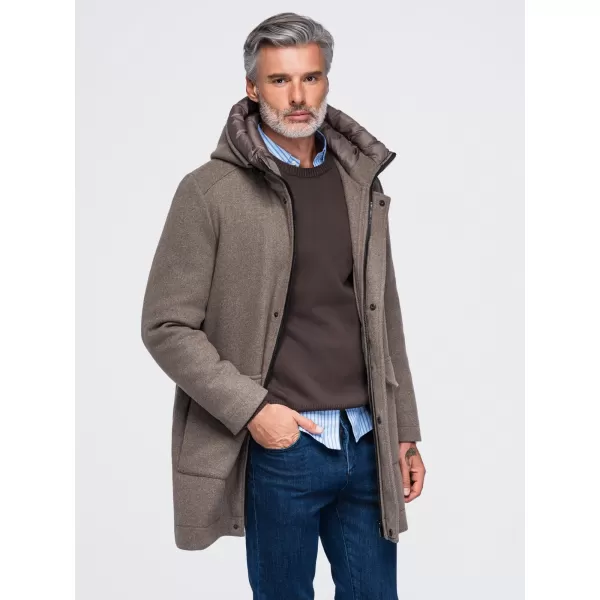  Pánská parka OMBRE OM-COWC-0161 ASH GREY 