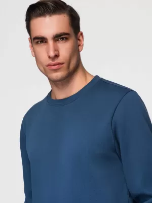 Pánská mikina OMBRE OM-SSBN-0271 NAVY BLUE