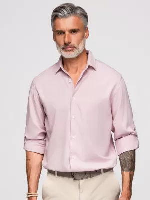 Pánská košile OMBRE OM-SHCS-0190 PASTEL PINK