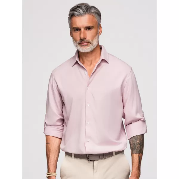  Pánská košile OMBRE OM-SHCS-0190 PASTEL PINK 