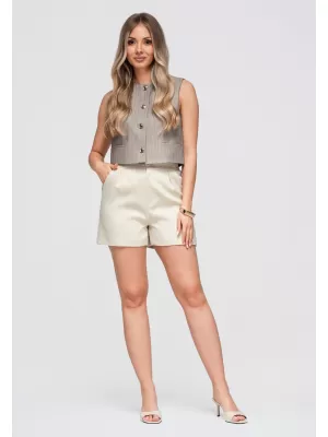 Dámské kraťasy OMBRE OW-ST-E0010 BEIGE