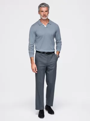 Pánská triko s límečkem OMBRE OM-POLS-0138 GREY
