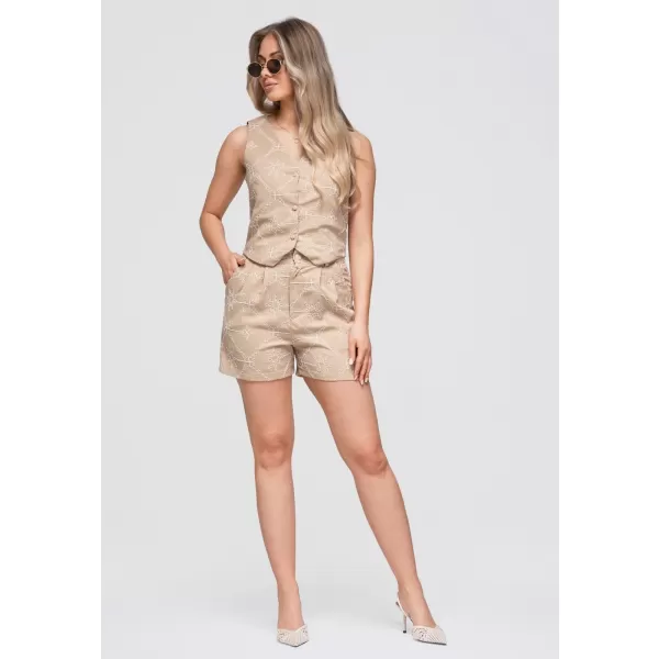  Dámské kraťasy OMBRE OW-ST-E0019 TAUPE 
