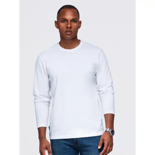  Pánské tričko OMBRE OM-LSBL-0142 WHITE 