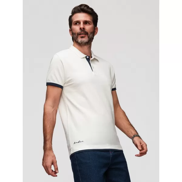  Pánské triko s límečkem OMBRE OM-POSS-0170 WHITE 