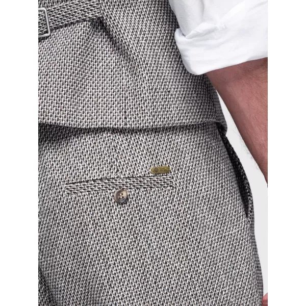  Pánské kalhoty OMBRE OM-PACP-0315 BROWN MELANGE 