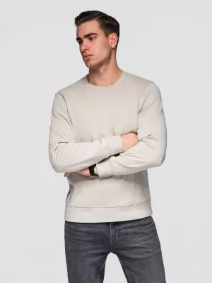 Pánská mikina OMBRE OM-SSBN-0271 LIGHT BEIGE