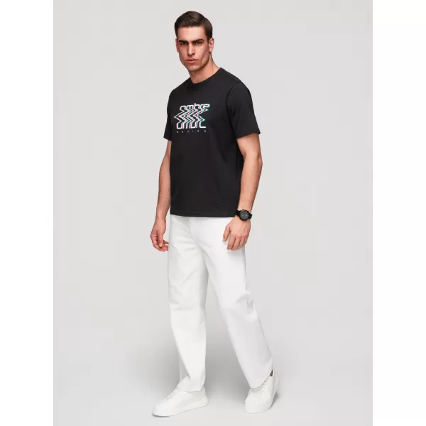  Pánské triko OMBRE OM-TSPT-0286 BLACK 