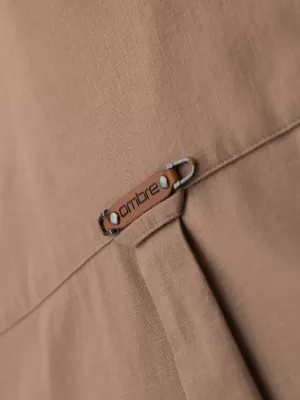 Pánská košile OMBRE N-OM-SHCS-0134 LIGHT BROWN