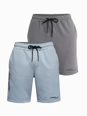 Pánský set kraťas OMBRE Z127 LIGHT BLUE/GREY