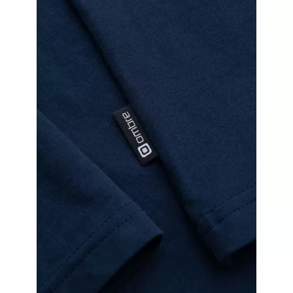  Pánské tričko OMBRE OM-LSBL-0143 NAVY BLUE 