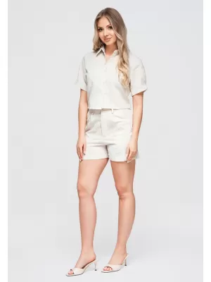 Dámská halenka OMBRE OW-SH-E0060 ECRU