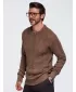 Pánský svetr OMBRE OM-SWSW-0190 BROWN