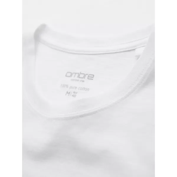  Pánské triko OMBRE OM-TSBS-0268 WHITE 