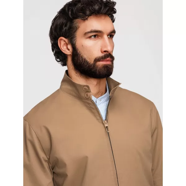  Pánská bunda OMBRE OM-JANP-0326 LIGHT BROWN 