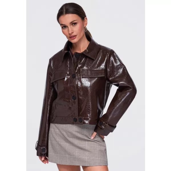  Dámská bunda OMBRE OW-JAFL-0145 BROWN 