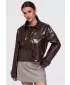 Dámská bunda OMBRE OW-JAFL-0145 BROWN