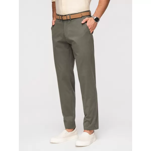  Pánské kalhoty OMBRE OM-PACP-0293 KHAKI 