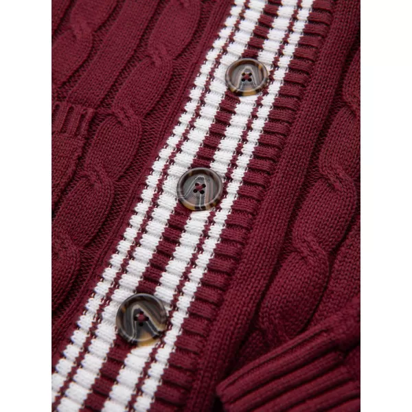  Pánský kardigan OMBRE OM-SWCD-0196 BURGUNDY 