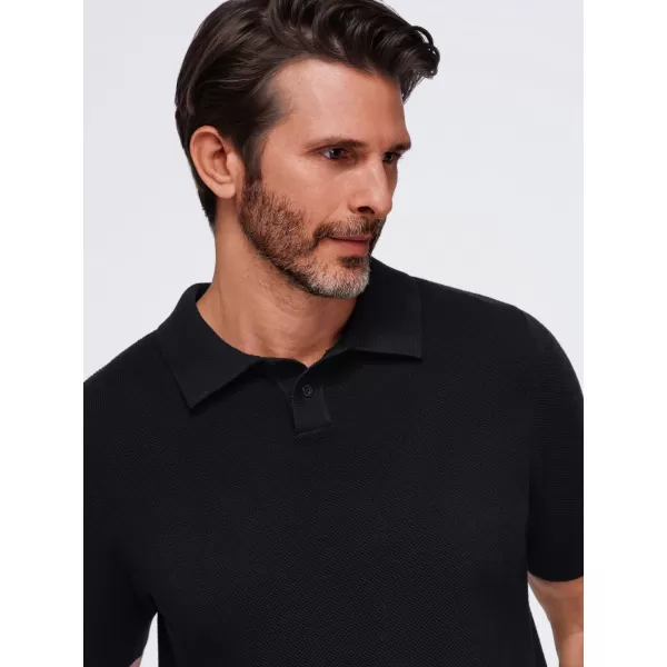  Pánské polo tričko OMBRE OM-POSS-0178 BLACK 