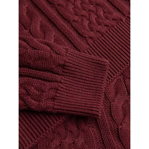  Pánský svetr OMBRE OM-SWSW-0191 BURGUNDY 