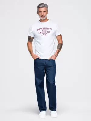 Pánské tričko OMBRE OM-TSPT-0297 WHITE