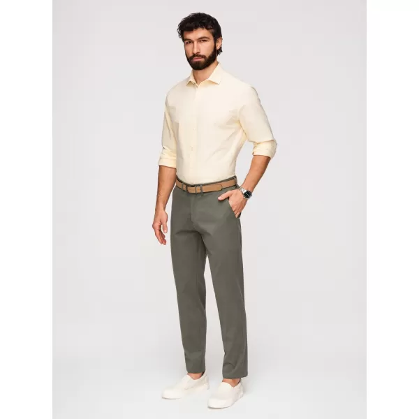  Pánské kalhoty OMBRE OM-PACP-0293 KHAKI 