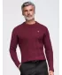 Pánský svetr OMBRE OM-SWSW-0190 BURGUNDY