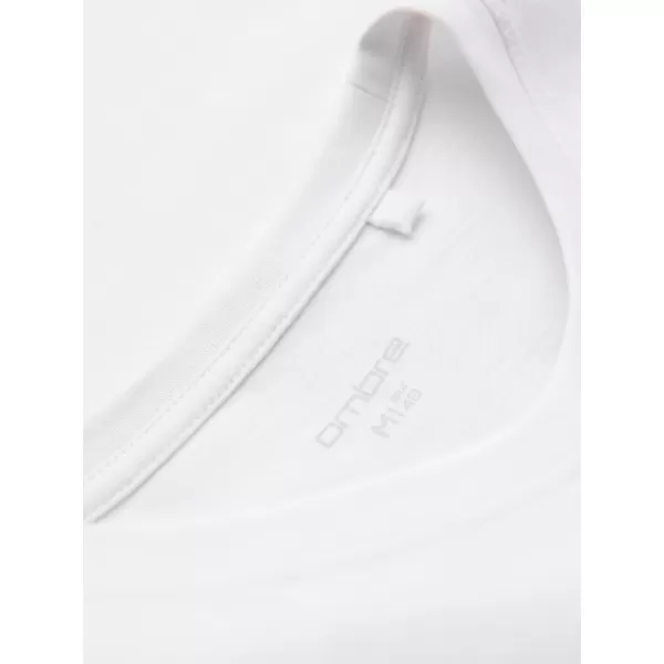  Pánské triko OMBRE OM-TSPT-0269 WHITE 