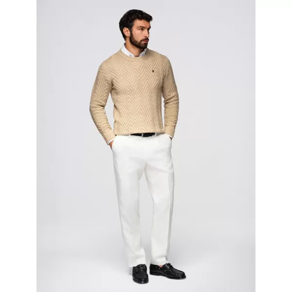  Pánský svetr OMBRE OM-SWSW-0190 SAND 