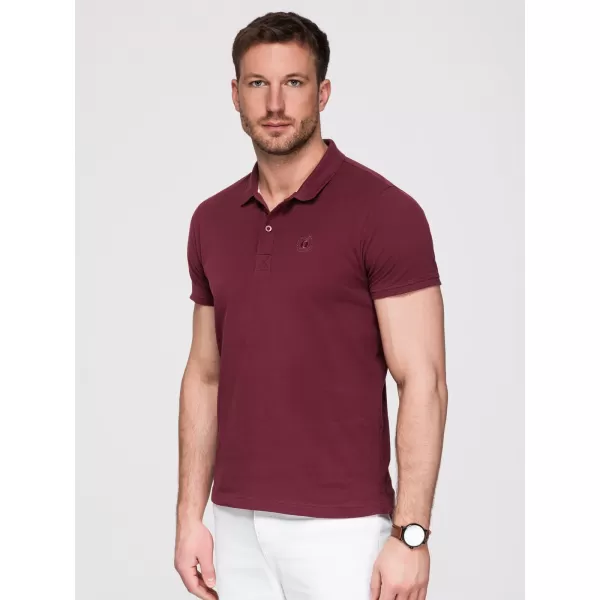  Pánské triko s límečkem OMBRE OM-POBS-0171 WHITE/MAROON/DARK BLUE 