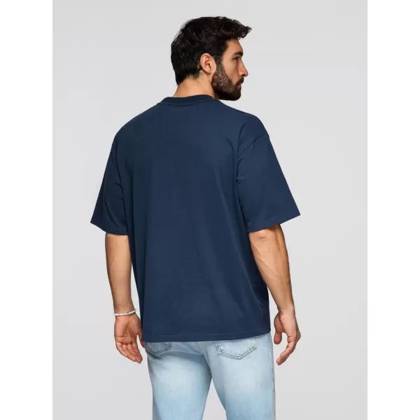  Pánské triko OMBRE OM-TSBC-0291 OFF WHITE/PALE OLIVE/NAVY 