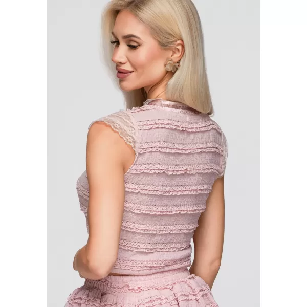 Dámská blůza OMBRE OW-TS-E0066 PINK 