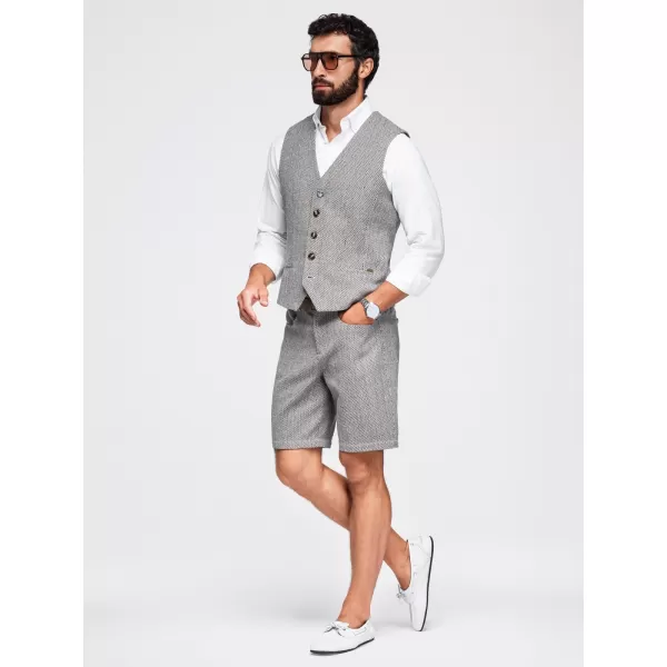  Pánské kraťasy OMBRE OM-SRCS-0189 BROWN MELANGE 