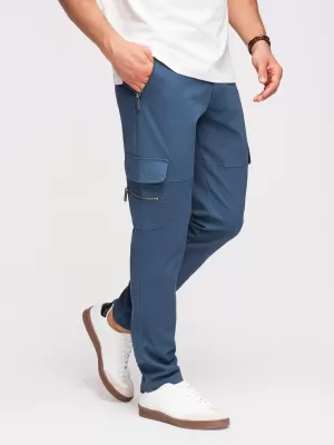Pánské kalhoty OMBRE P1517 DARK BLUE