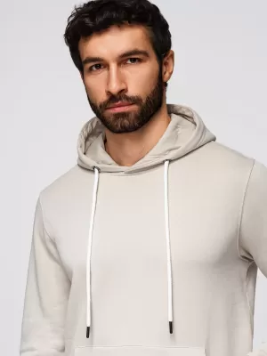 Pánská mikina OMBRE OM-SSBN-0270 LIGHT BEIGE