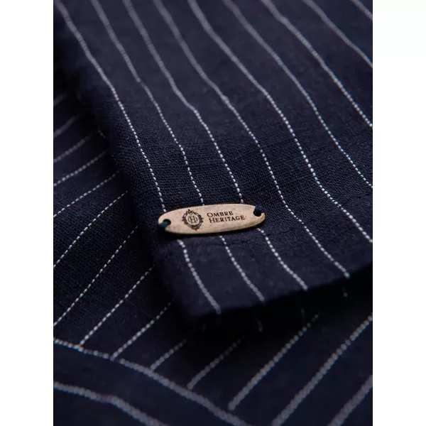  Pánská košile OMBRE OM-SHSS-0222 NAVY BLUE 
