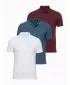 Pánské triko s límečkem OMBRE OM-POBS-0171 WHITE/MAROON/DARK BLUE