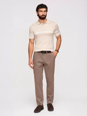 Pánské kalhoty OMBRE OM-PACP-0293 BROWN